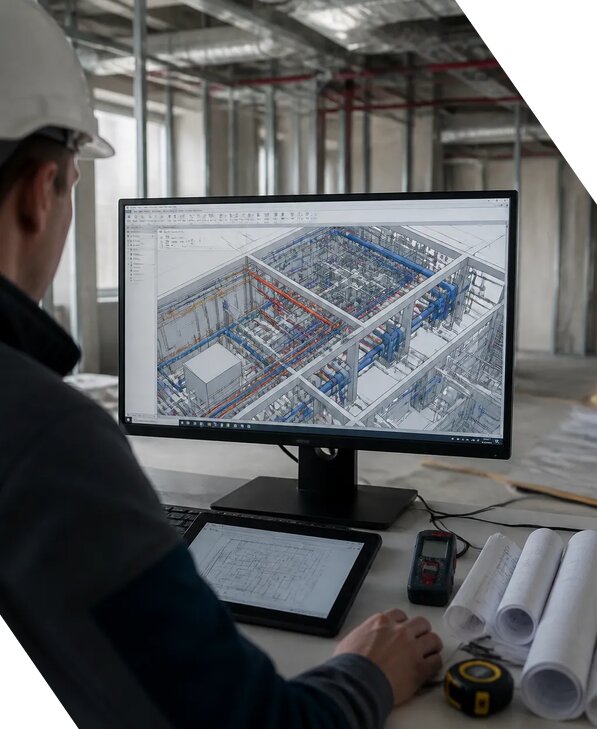 Создание BIM модели инженерных сетей для объектов в Уфе